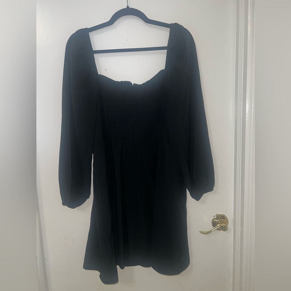 Brand new Abercrombie & Fitch front tied off shoulder black dress - Picture 2 of 5